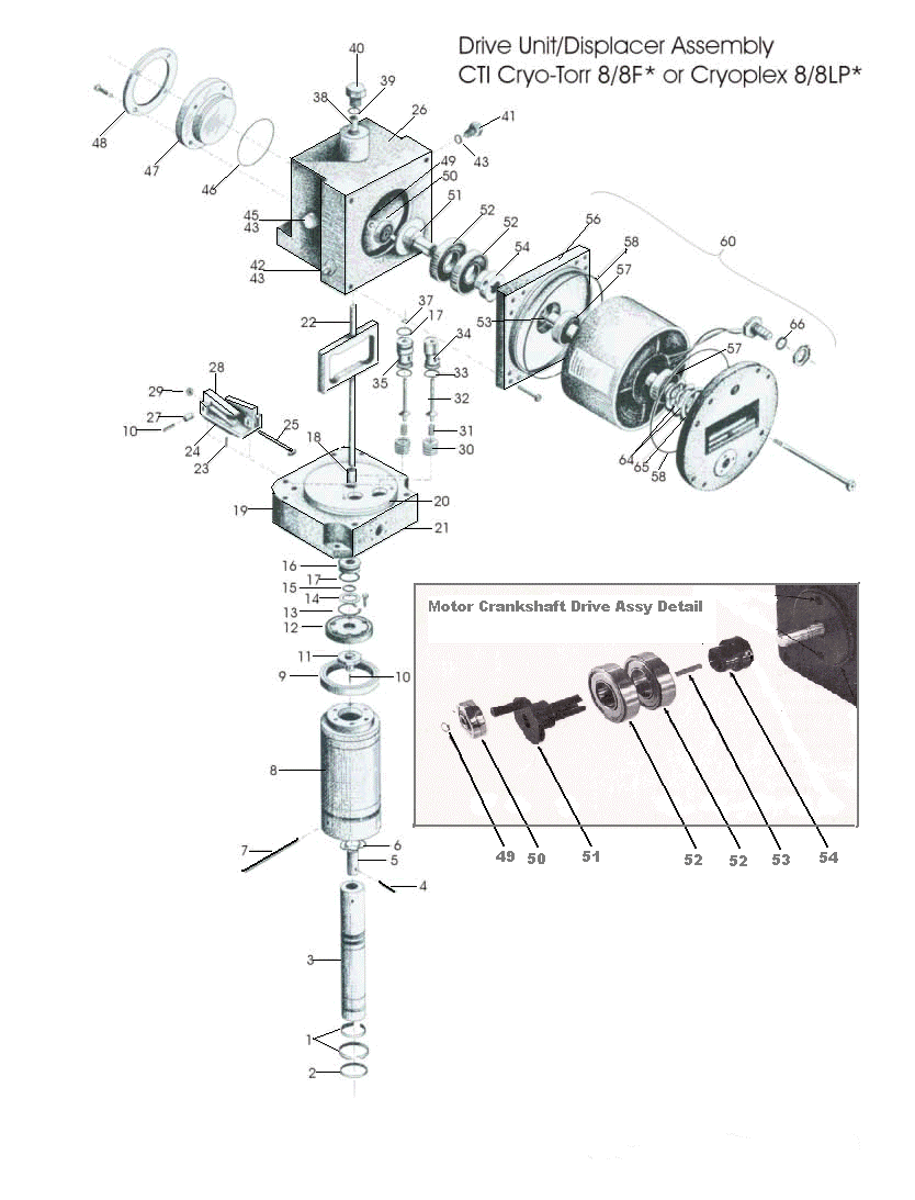 Cryopump Repair Kit, Helium Side, CT-8/8F PN:100151