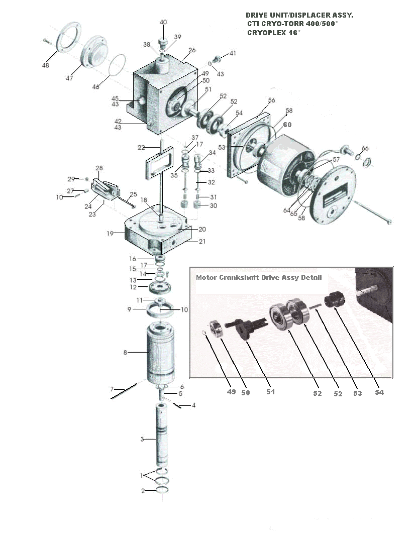 Cryopump Repair Kit CT-400/500 PN:100153